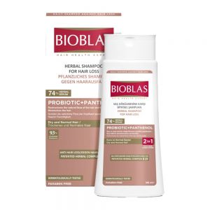 شامپو ضد ریزش مو Bioblas مدل Probiotic And Panthenol پروبیوتیک حجم 360 میل